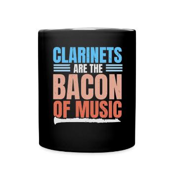 Les clarinettes sont le bacon de la musique Musiciens - Mug uni - noir - Devant