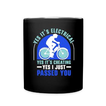 Electric Bike E-Bike Ride Bike Lovers - Full Colour Mug - black - Front