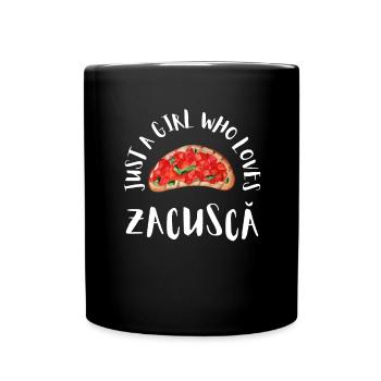 Zacusca Mamaliga Romanian Moldovian Romanian Food - Tasse einfarbig - Schwarz - Vorne