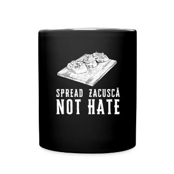 Zacusca Mamaliga Romanian Moldovian Romanian Food - Tasse einfarbig - Schwarz - Vorne