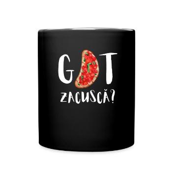Zacusca Mamaliga Romanian Moldovian Romanian Food - Tasse einfarbig - Schwarz - Vorne