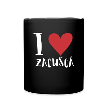 Zacusca Mamaliga Romanian Moldovian Romanian Food - Tasse einfarbig - Schwarz - Vorne