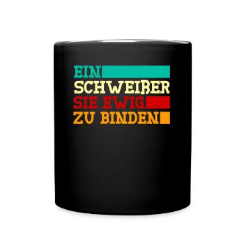 Schweißer Schweißnaht Schweißen - Tasse einfarbig - Schwarz - Vorne