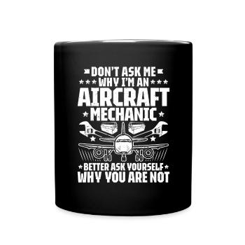Fluggerätmechaniker Mécanicien d’aéronefs - Mug uni - noir - Devant