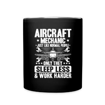 Fluggerätmechaniker Mécanicien d’aéronefs - Mug uni - noir - Devant