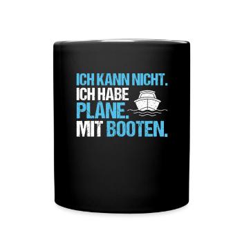 Bootsbauer Bootsbau Schiffbauer Schiffbau Boote - Tasse einfarbig - Schwarz - Vorne