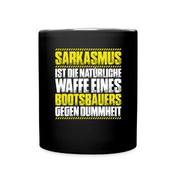 Bootsbauer Bootsbau Schiffbauer Schiffbau Boote - Tasse einfarbig - Schwarz - Vorne