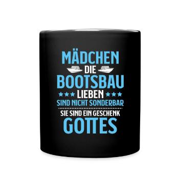 Bootsbauer Bootsbau Schiffbauer Schiffbau Boote - Tasse einfarbig - Schwarz - Vorne