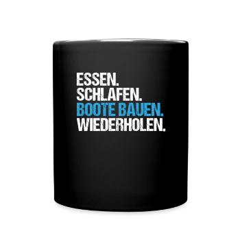 Bootsbauer Bootsbau Schiffbauer Schiffbau Boote - Tasse einfarbig - Schwarz - Vorne
