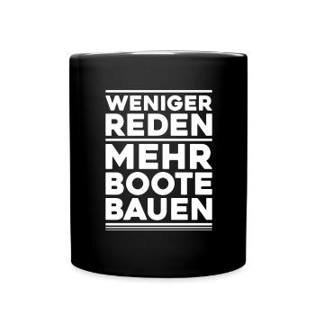 Bootsbauer Bootsbau Schiffbauer Schiffbau Boote - Tasse einfarbig - Schwarz - Vorne