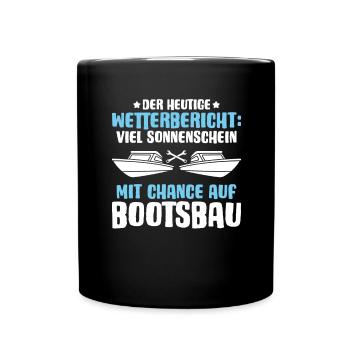 Bootsbauer Bootsbau Schiffbauer Schiffbau Boote - Tasse einfarbig - Schwarz - Vorne