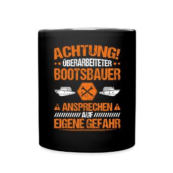 Bootsbauer Bootsbau Schiffbauer Schiffbau Boote - Tasse einfarbig - Schwarz - Vorne