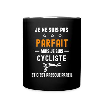 vélo pas parfait mais cycliste bmx vélo - Mug uni - noir - Devant