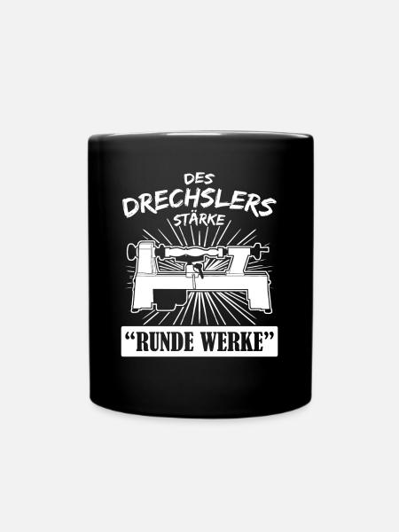 Drechsler Runde Werke Drechseln - Tasse einfarbig - Schwarz