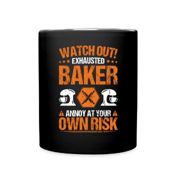 Baker Baking Baker Bakery Baking - Full Colour Mug - black - Front