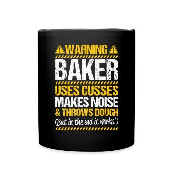 Baker Baking Baker Bakery Baking - Full Colour Mug - black - Front