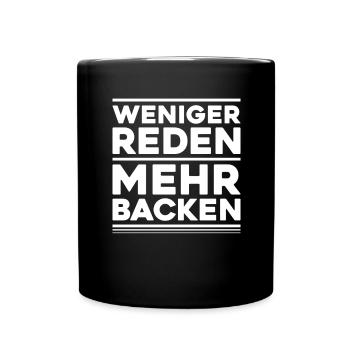 Bäcker Backen Bäckerin Bäckerei Baker Baking - Tasse einfarbig - Schwarz - Vorne