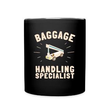 Baggage Handler Airfield Airport Worker - Full Colour Mug - black - Front