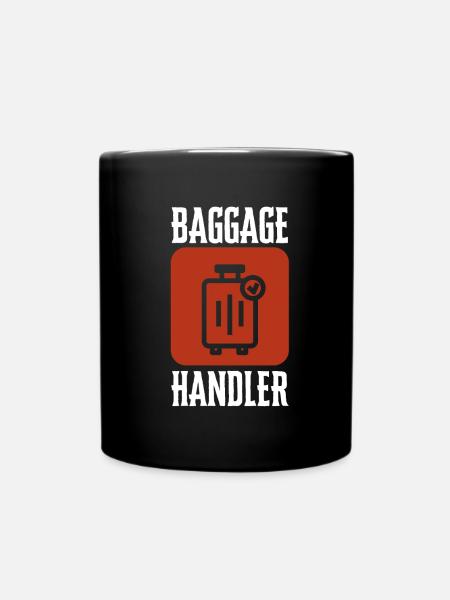 Baggage Handler Airfield Airport Worker - Tasse einfarbig - Schwarz