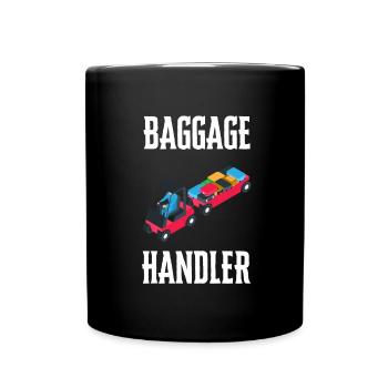 Baggage Handler Airfield Airport Worker - Full Colour Mug - black - Front