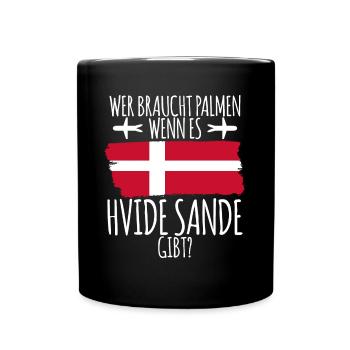 Hvide Sande Holmsland Klit Dänemark - Tasse einfarbig - Schwarz - Vorne