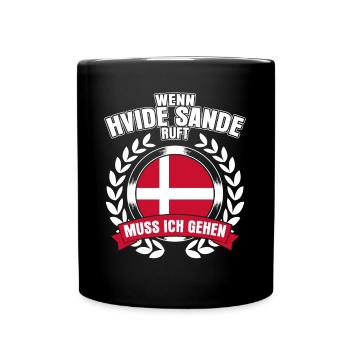 Hvide Sande Holmsland Klit Witz Dänemark - Tasse einfarbig - Schwarz - Vorne
