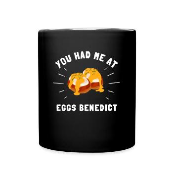 Oeufs Bénédicte Omelettee Petit Déjeuner Brunch - Mug uni - noir - Devant