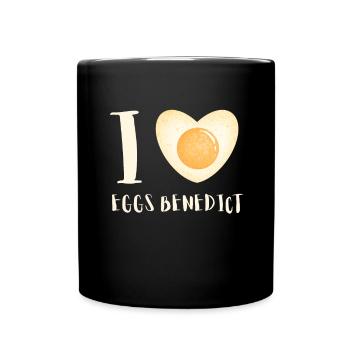 Oeufs Bénédicte Omelettee Petit Déjeuner Brunch - Mug uni - noir - Devant