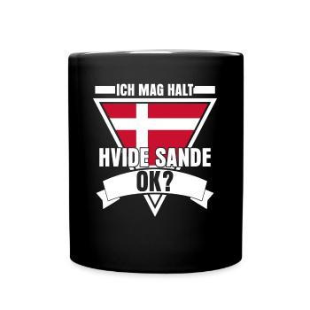 Hvide Sande Urlaub Ringkøbing Fjord - Tasse einfarbig - Schwarz - Vorne