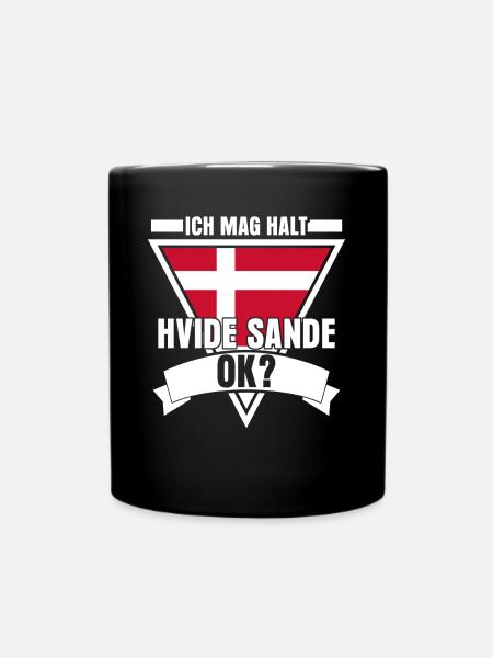Hvide Sande Urlaub Ringkøbing Fjord - Tasse einfarbig - Schwarz