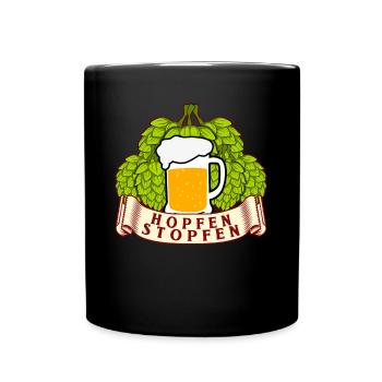 Bierbrauer Brauerei Hopfenstopfen Bier - Tasse einfarbig - Schwarz - Vorne