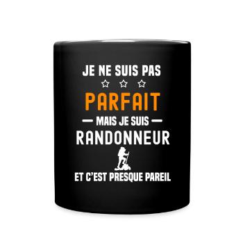randonnée pas parfait mais randonneur rando - Mug uni - noir - Devant