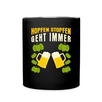 Bierbrauer Hopfenstopfen Brauerei Bier - Tasse einfarbig - Schwarz - Vorne