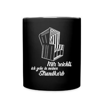 Strandkorb für den Garten Strandkörbe - Tasse einfarbig - Schwarz - Vorne
