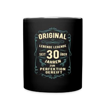 Original seit über 30 Jahren Geburtstag Geburt - Tasse einfarbig - Schwarz - Vorne
