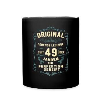 Original seit über 49 Jahren Geburtstag Geburt - Tasse einfarbig - Schwarz - Vorne