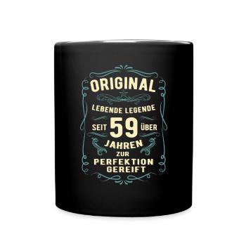 Original seit über 59 Jahren Geburtstag Geburt - Tasse einfarbig - Schwarz - Vorne