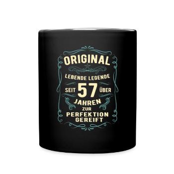Original seit über 57 Jahren Geburtstag Geburt - Tasse einfarbig - Schwarz - Vorne