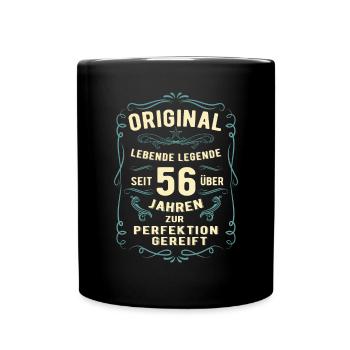 Original seit über 56 Jahren Geburtstag Geburt - Tasse einfarbig - Schwarz - Vorne