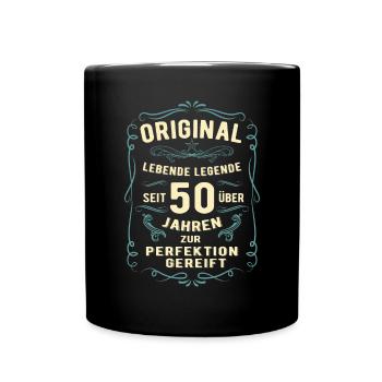 Original seit über 50 Jahren Geburtstag Geburt - Tasse einfarbig - Schwarz - Vorne