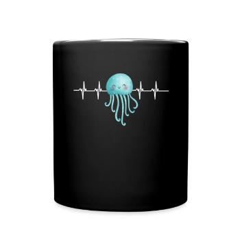 Jelly Fish Medusozoa Marine Biologist Ocean - Tasse einfarbig - Schwarz - Vorne
