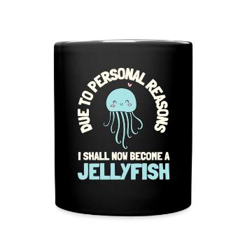 Jelly Fish Medusozoa Marine Biologist Ocean - Tasse einfarbig - Schwarz - Vorne