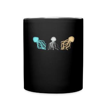 Jelly Fish Medusozoa Marine Biologist Ocean - Tasse einfarbig - Schwarz - Vorne