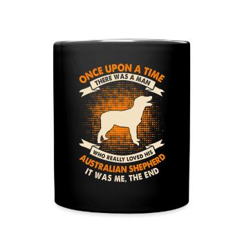 Une fois par fois - Berger australien - Mug uni - noir - Devant