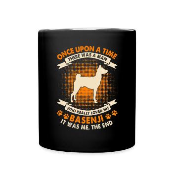 Es War Einmal - Basenji - Tasse einfarbig - Schwarz - Vorne