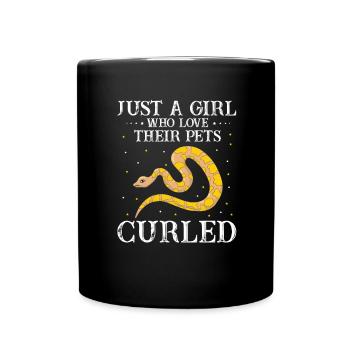 King python design for snake lovers - Full Colour Mug - black - Front