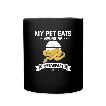 King python design pour les amateurs de serpents - Mug uni - noir - Devant