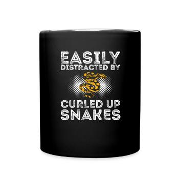 King python design pour les amateurs de serpents - Mug uni - noir - Devant