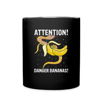 King python design for snake lovers - Full Colour Mug - black - Front
