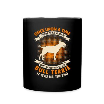 Einmal - Bull Terrier - Tasse einfarbig - Schwarz - Vorne